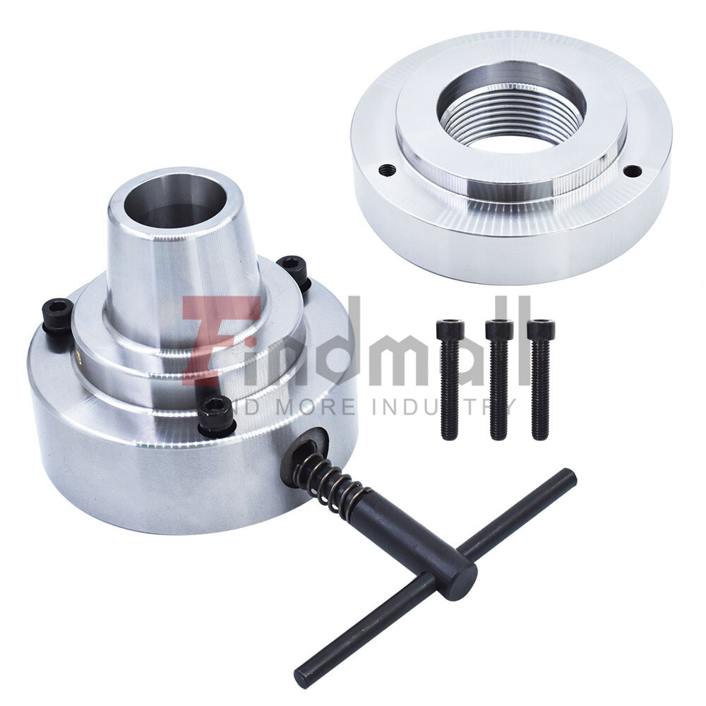 5C Collet Lathe Chuck 2-1/4″ x 8 Threaded Hole Connection Plate 5″