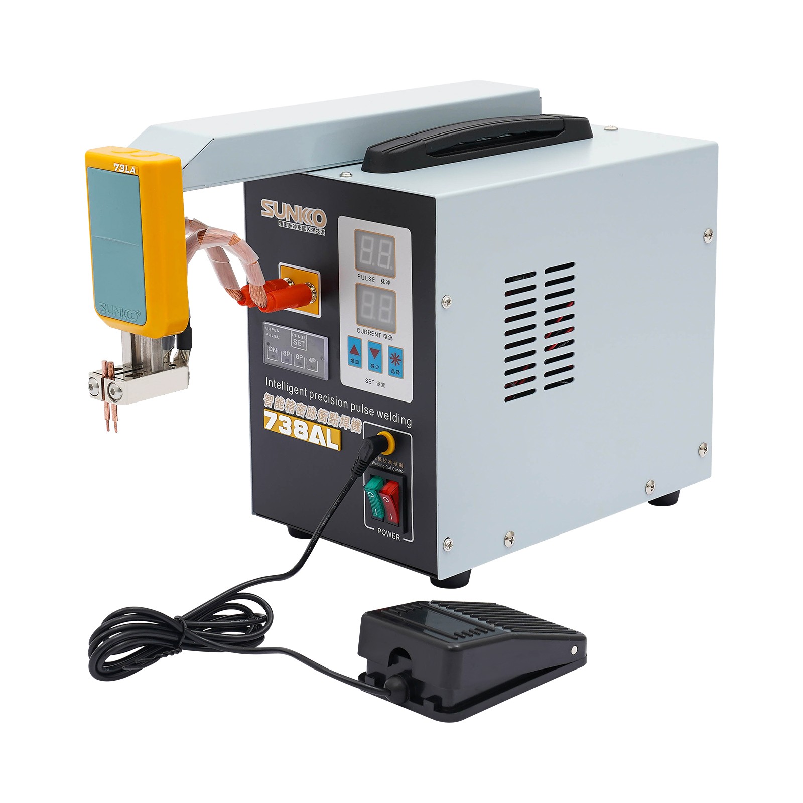 738AL Battery Pulse Spot Welder for Soldering & Welding Machine w/Telescopic Arm