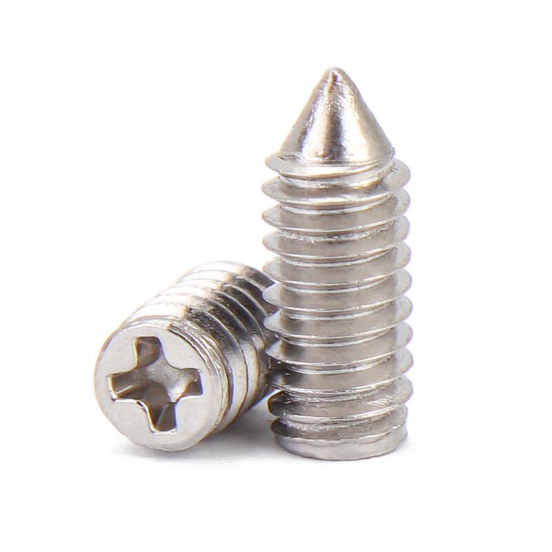 304 Stainless Steel Phillips Set Screws With Cone Point M2 M2.5 M3 M4