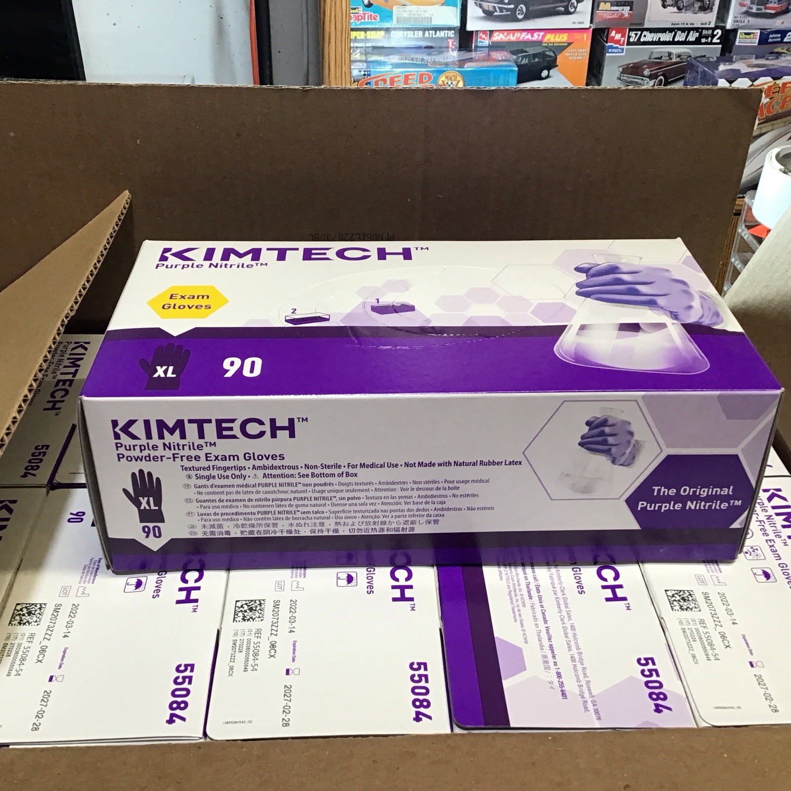 Kimtech K-C55084 Work Glove Size XL Purple Nitrile Powder Free Case of 900