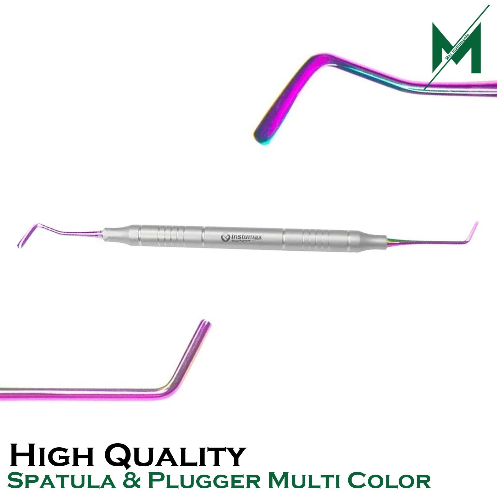 Dental Composite Filling Instruments Spatula & Plugger Titanium Color Tips