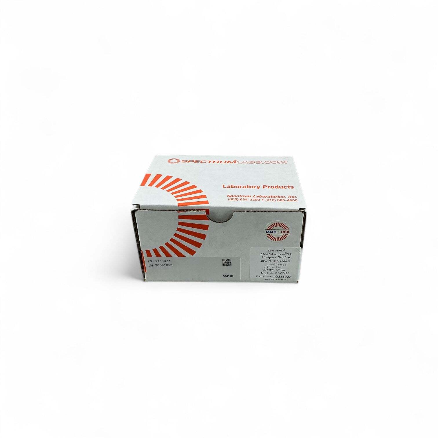 Spectrum Labs Float-A-Lyzer G2 Dialysis Device G235027 – New