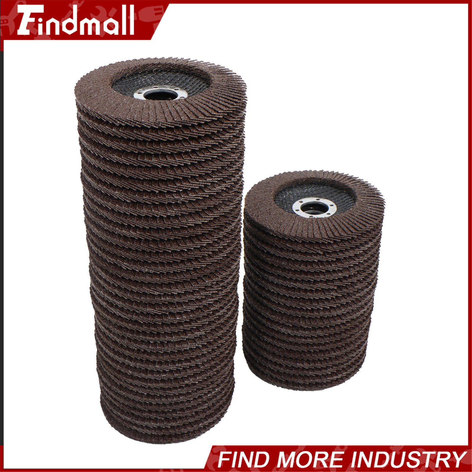 Findmall 50 Pcs 4-1/2″×7/8″ 40 Grit Premium Zirconia Flap Disc Sanding Grinding