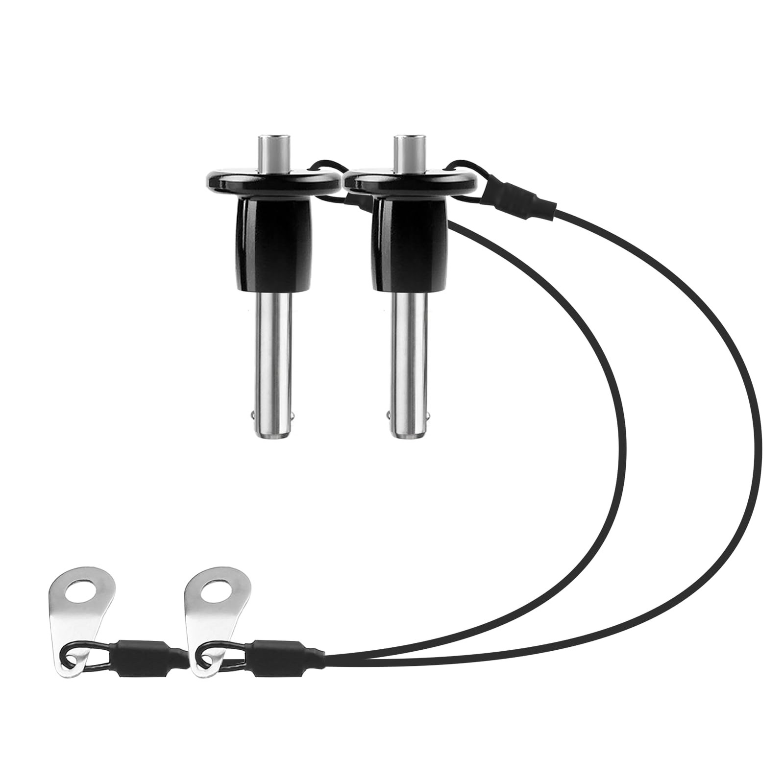 VXCICC 2 Pack 304 Stainless Steel Quick Release Pin 0.24 Inch 6mm-15mm, black