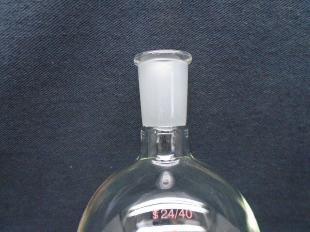 Kimble KONTES Glass 500mL Kugelrohr Single Distilling Bulb Ball Tube 24/40 Jts