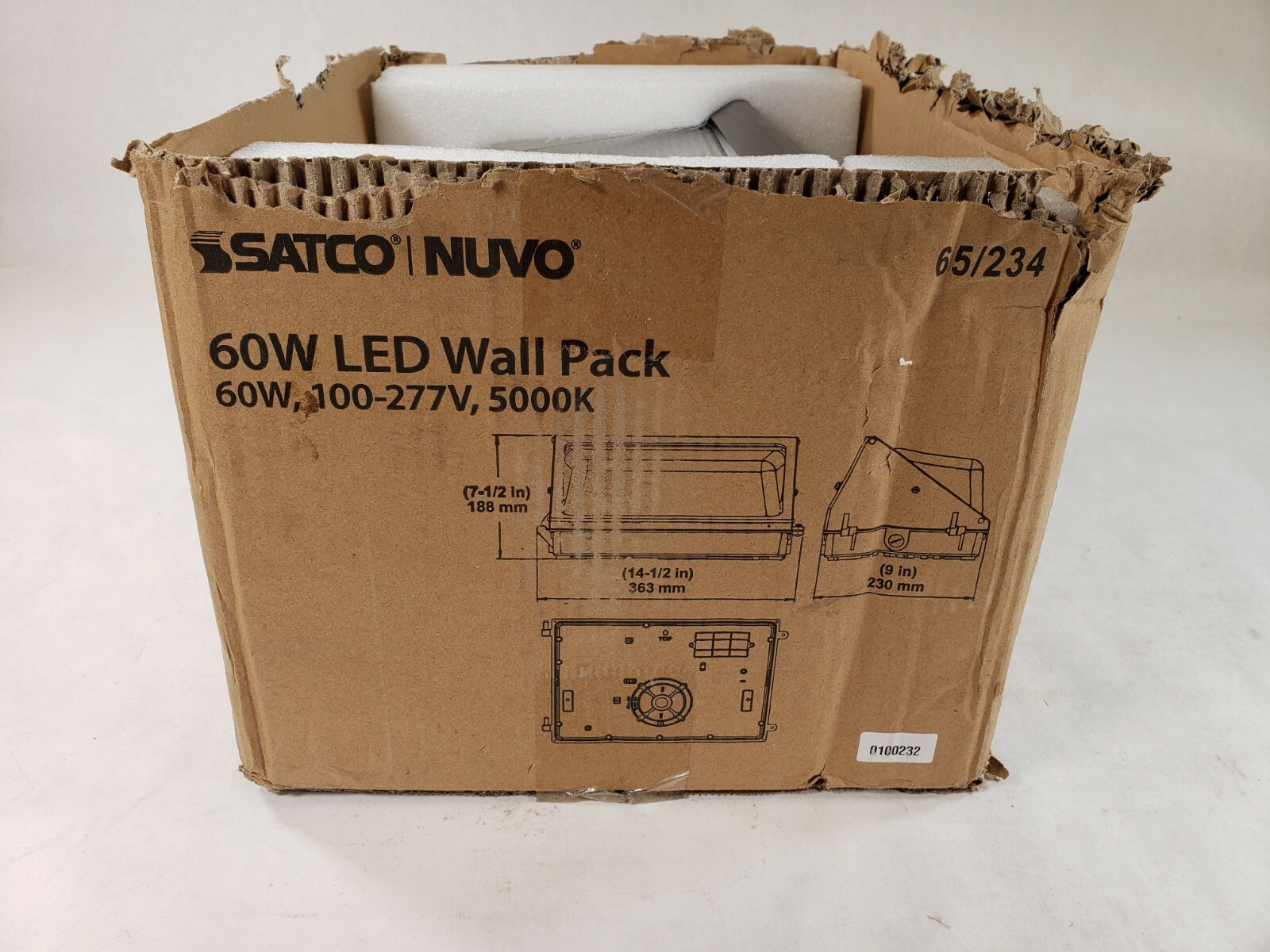 Satco 65/234 LED Wall Pack 60W 7680 Lumens 5000K Natural Light Bronze Finish