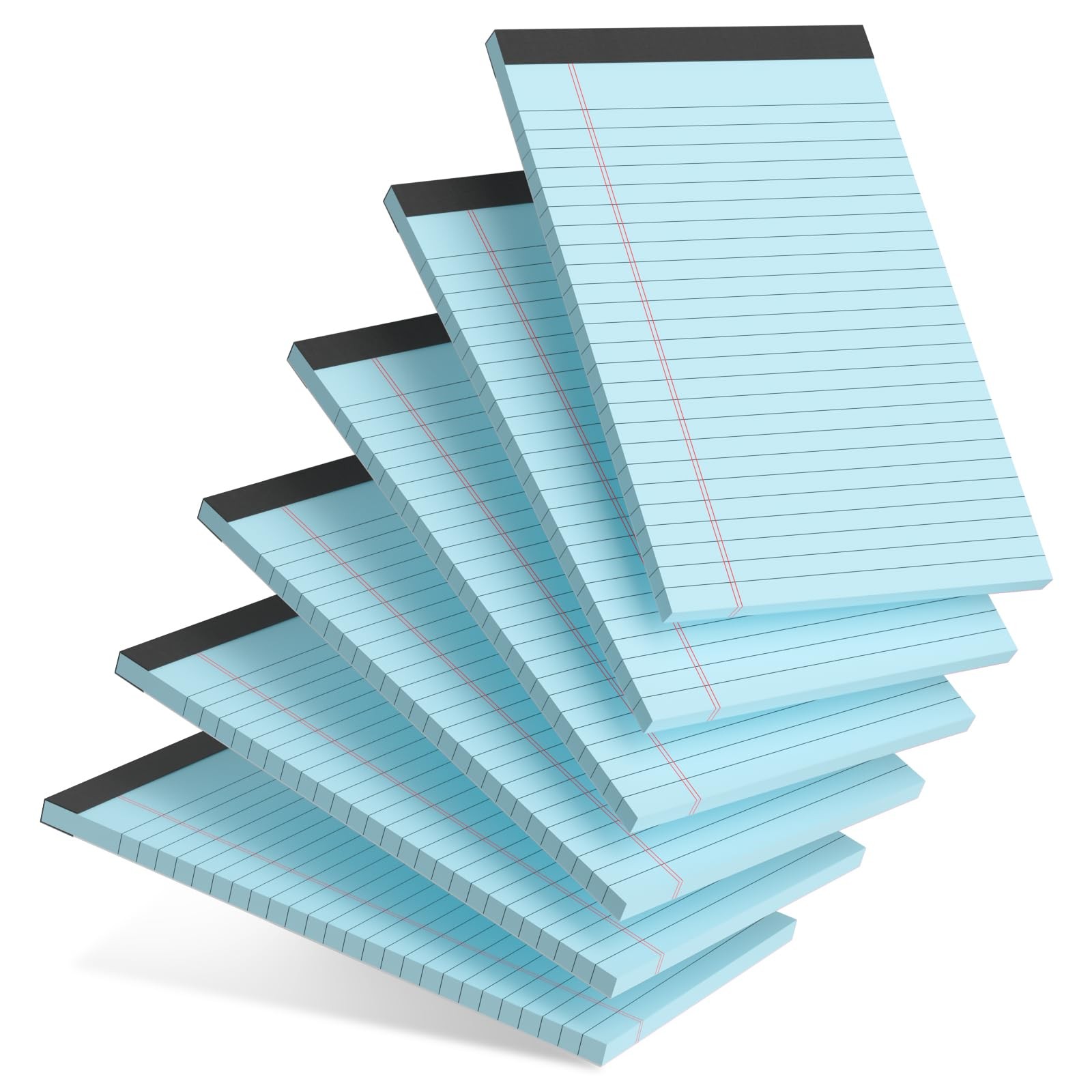 AILZFEI 6pcs Small Note Pad 5×8 College Ruled Blue Legal Pads Paper Notepads …