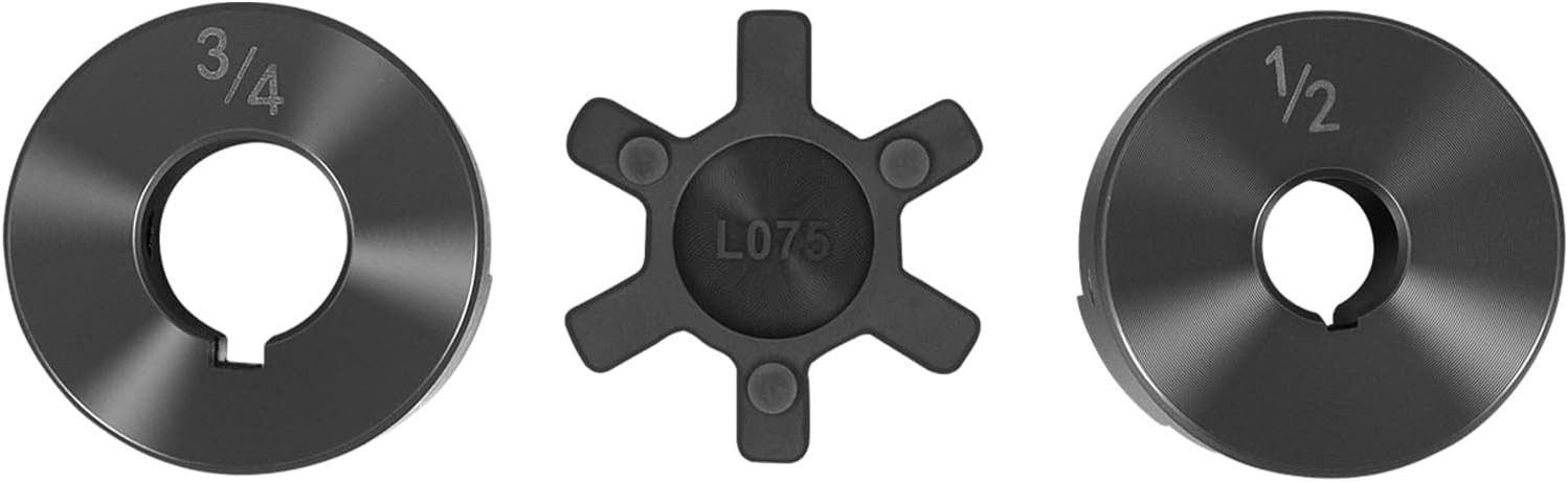 1/2″ to 3/4″ L075 3-Piece L-Jaw Coupling Fits Log Wood Splitter Hybrid Equipment