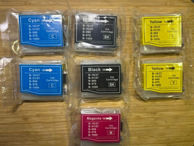 Brother Cartridges Magenta Cyan Black & Yellow: B10/37 B51/57 B960 B970 B1000