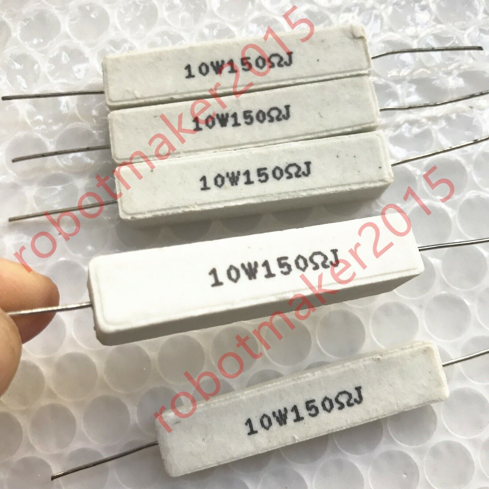 10Pcs/PACK 10W 10 watt Wirewound Cement Resistor Ceramic horizontal 0.1-100K ohm