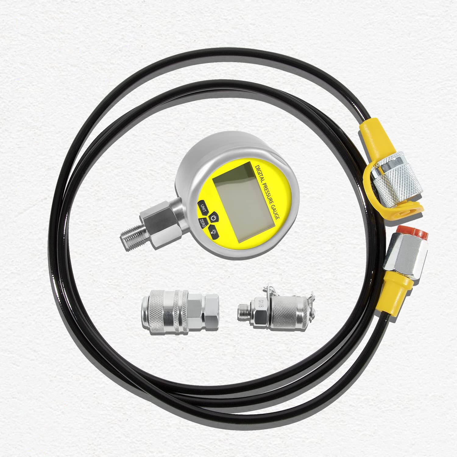 10000PSI Digital Hydraulic Pressure Gauge Test Coupling Kit 1/4NPT 700BAR/70Mpa