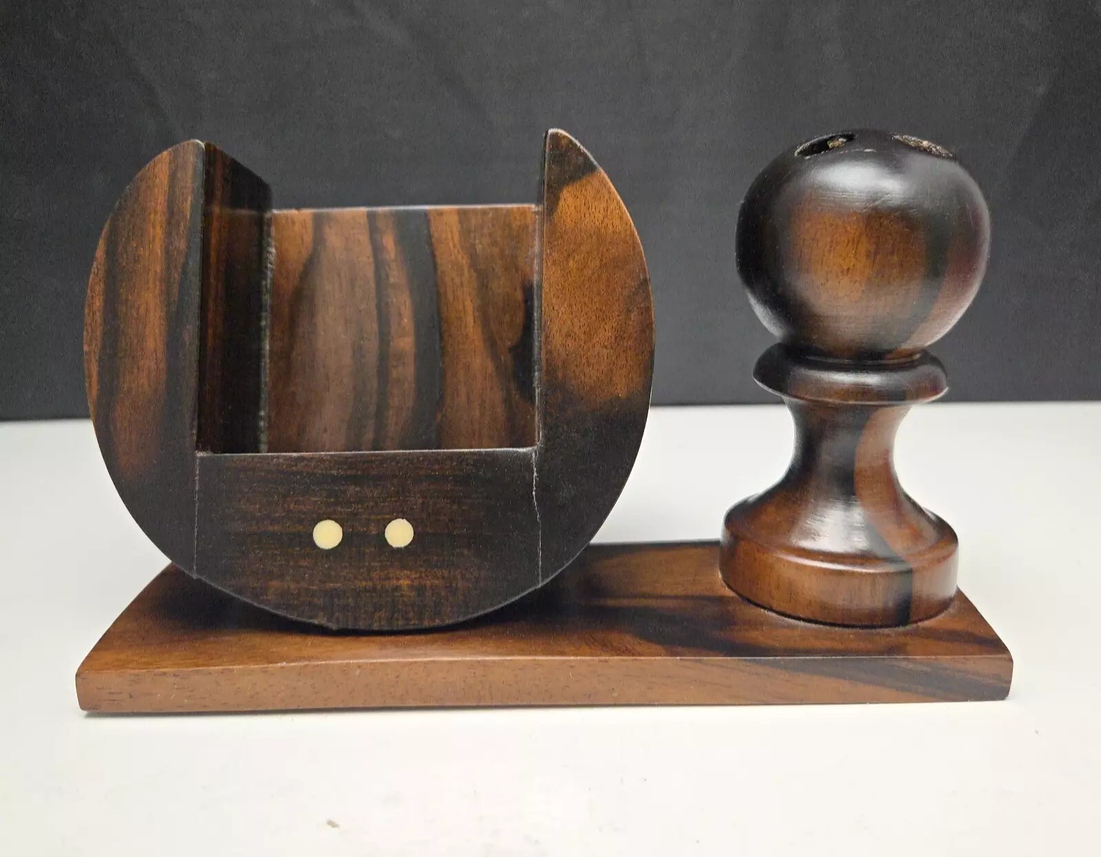 Rosewood Business Card and Pen Holder Desktop Set Kamagong Handmade Philippines