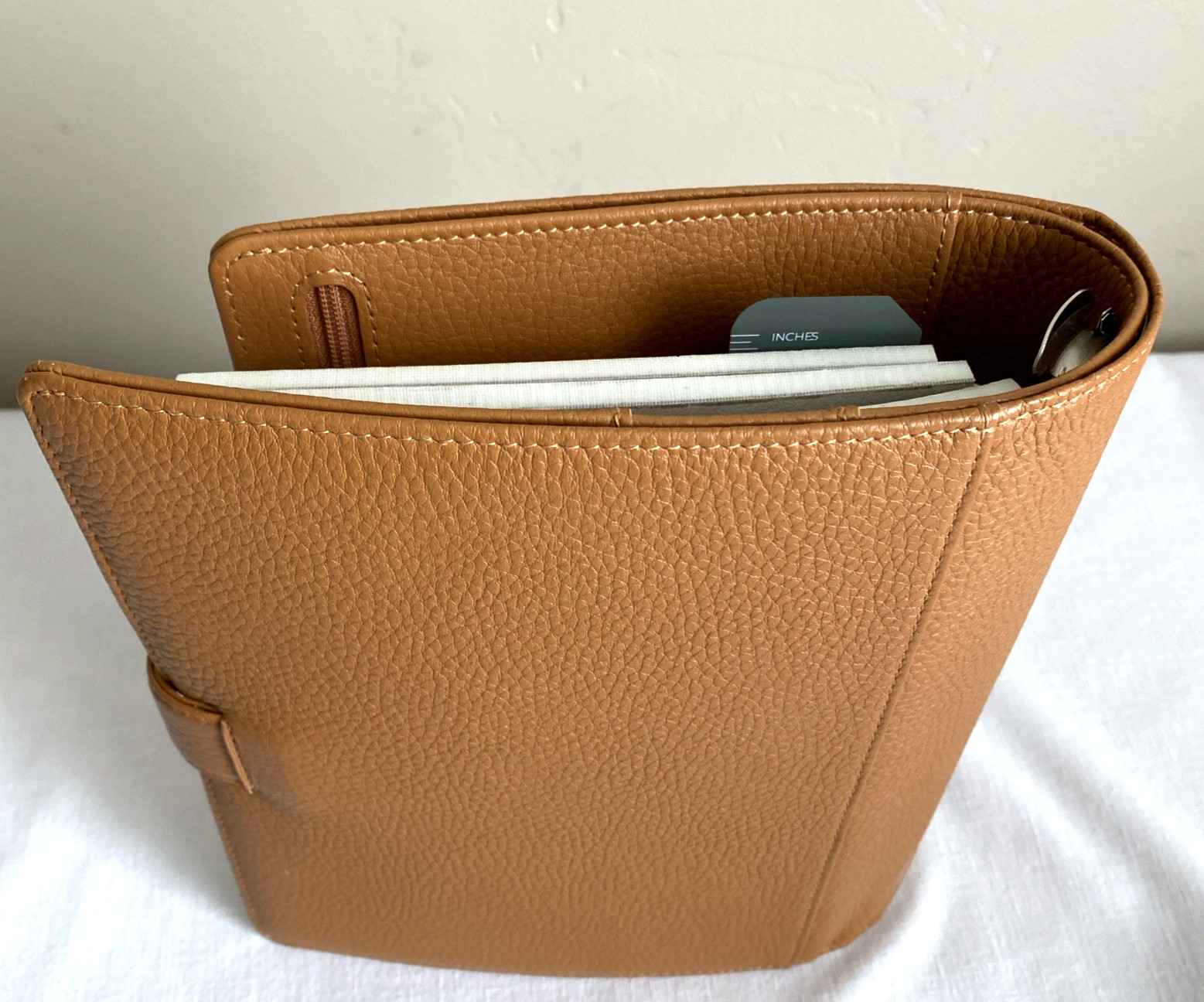 Filofax Norfolk A5 Leather Organizer Almond Brown Day Planner 6 Ring 9.4″ x 8.5″