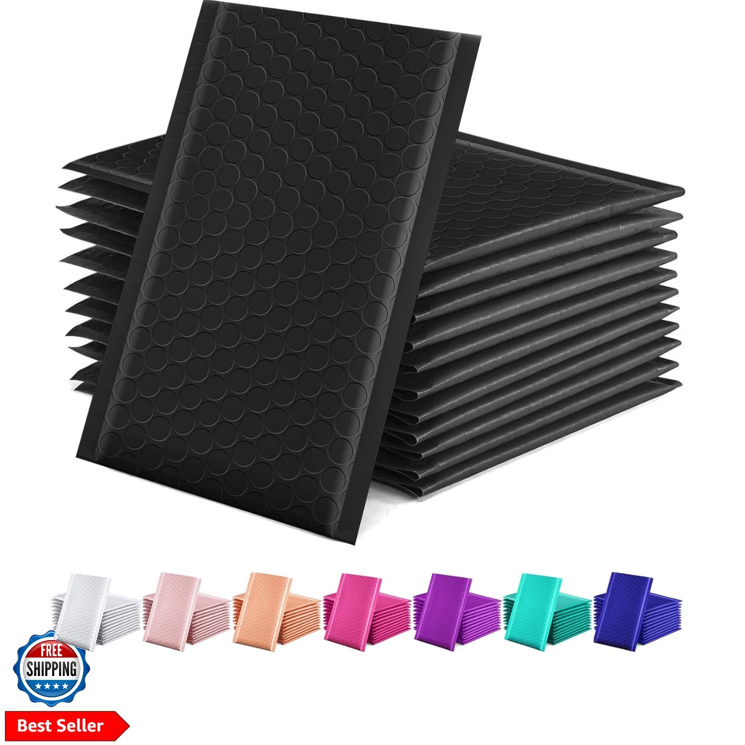 Black Bubble Mailers 4×8 Inches 50 Pack, Usable Size 4X7″ Bubble Envelopes fo…