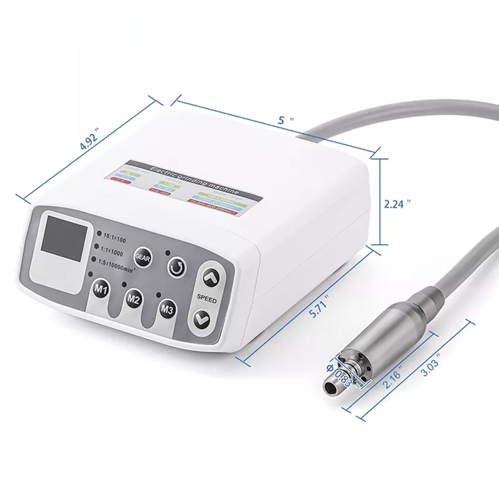 Dental Brushless Electric Micro Motor Low Voltage Electric Grinding Machine 2H