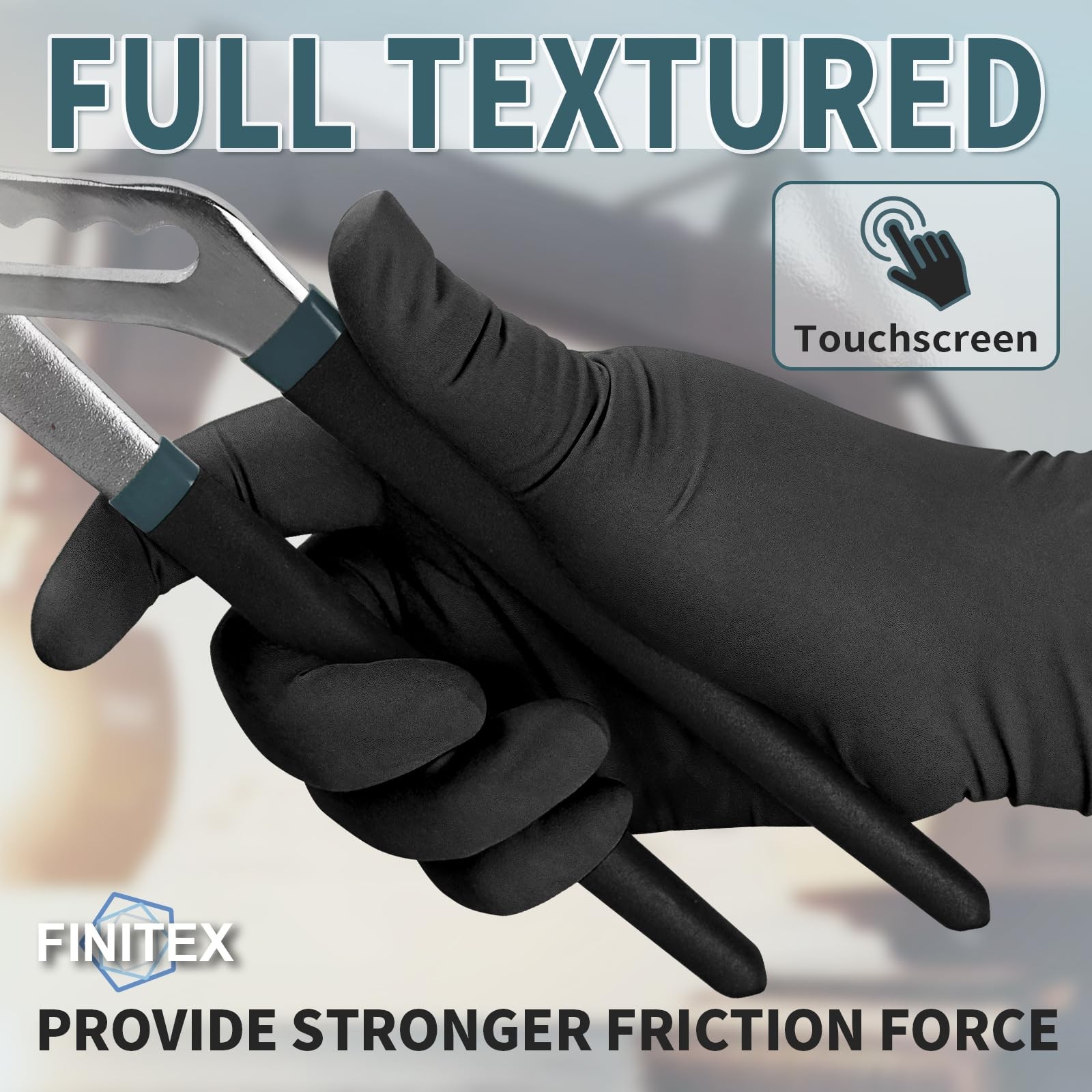 – Black Nitrile Disposable Gloves, 5mil, Powder/Latex-Free, Medical Exam 100 …