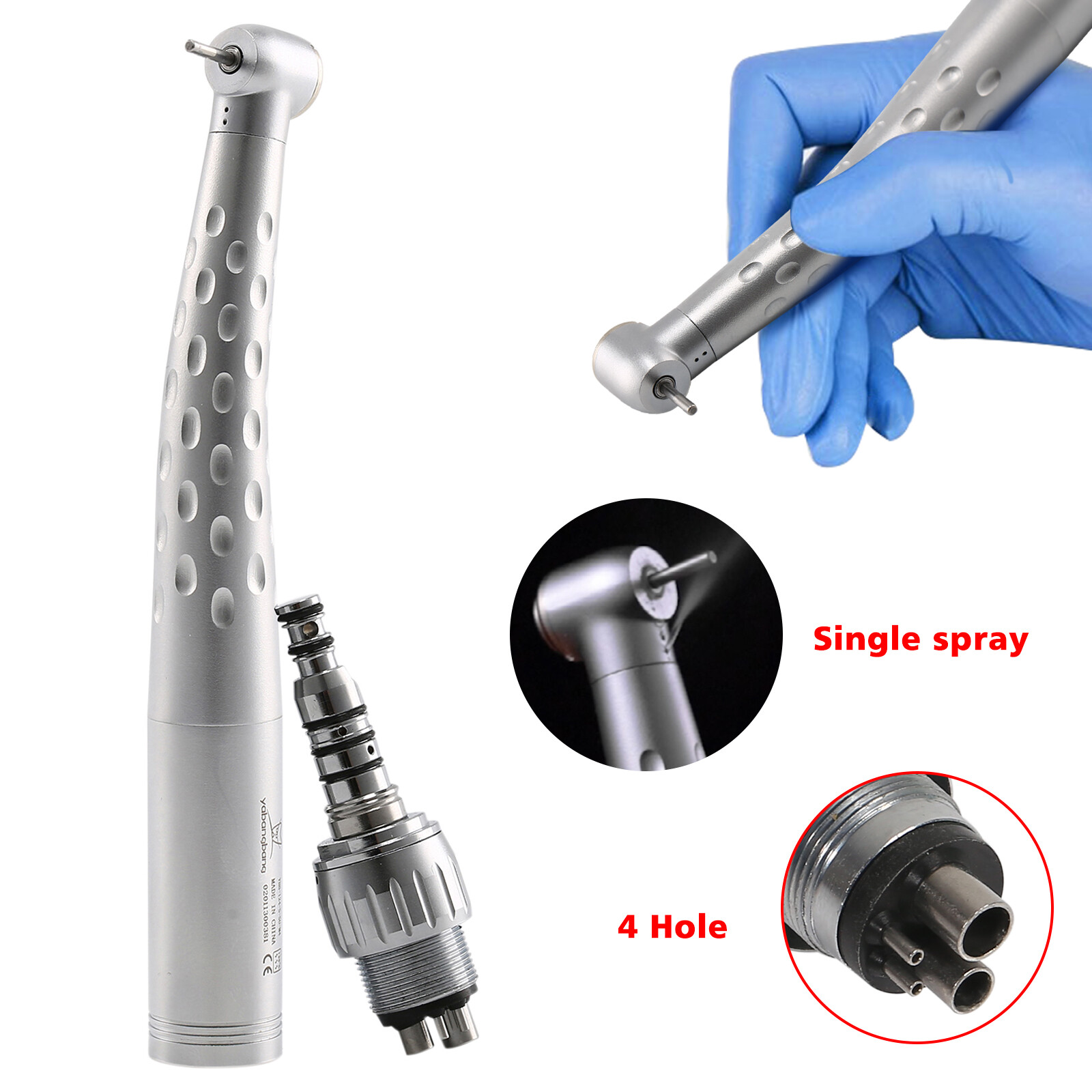 USA Dental Handpiece High Speed Air Turbine + 4 Hole quick Coupler Fit NSK/KaV