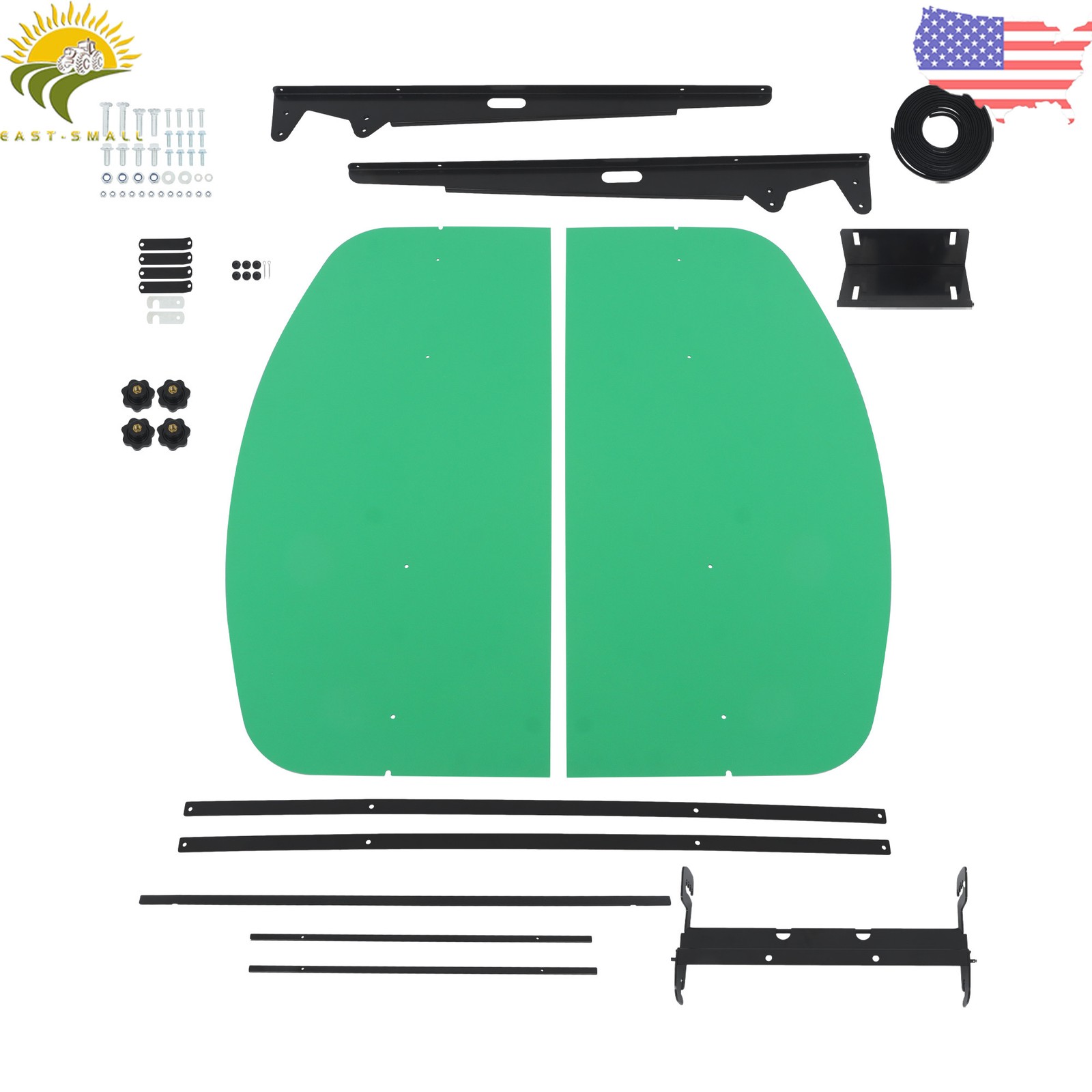 Tuff Top Tractor Canopy 52″ × 52″ For John Deere 2″ x 2″ or 2″ x 3″ Rops Green