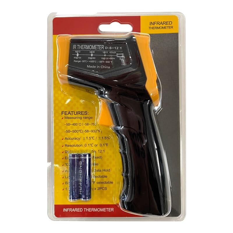 Digital Infrared Thermometer gun for cooking,BBQ,Pizza Handhold, Black