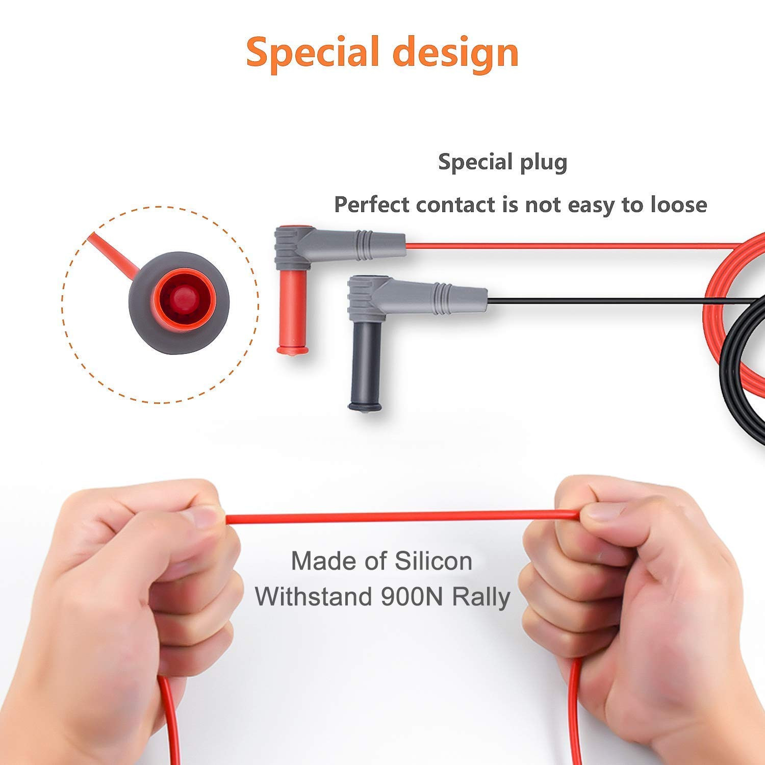 KAIWEETS Silicone Multimeter Test Leads CAT III 1000V CAT IV 600V