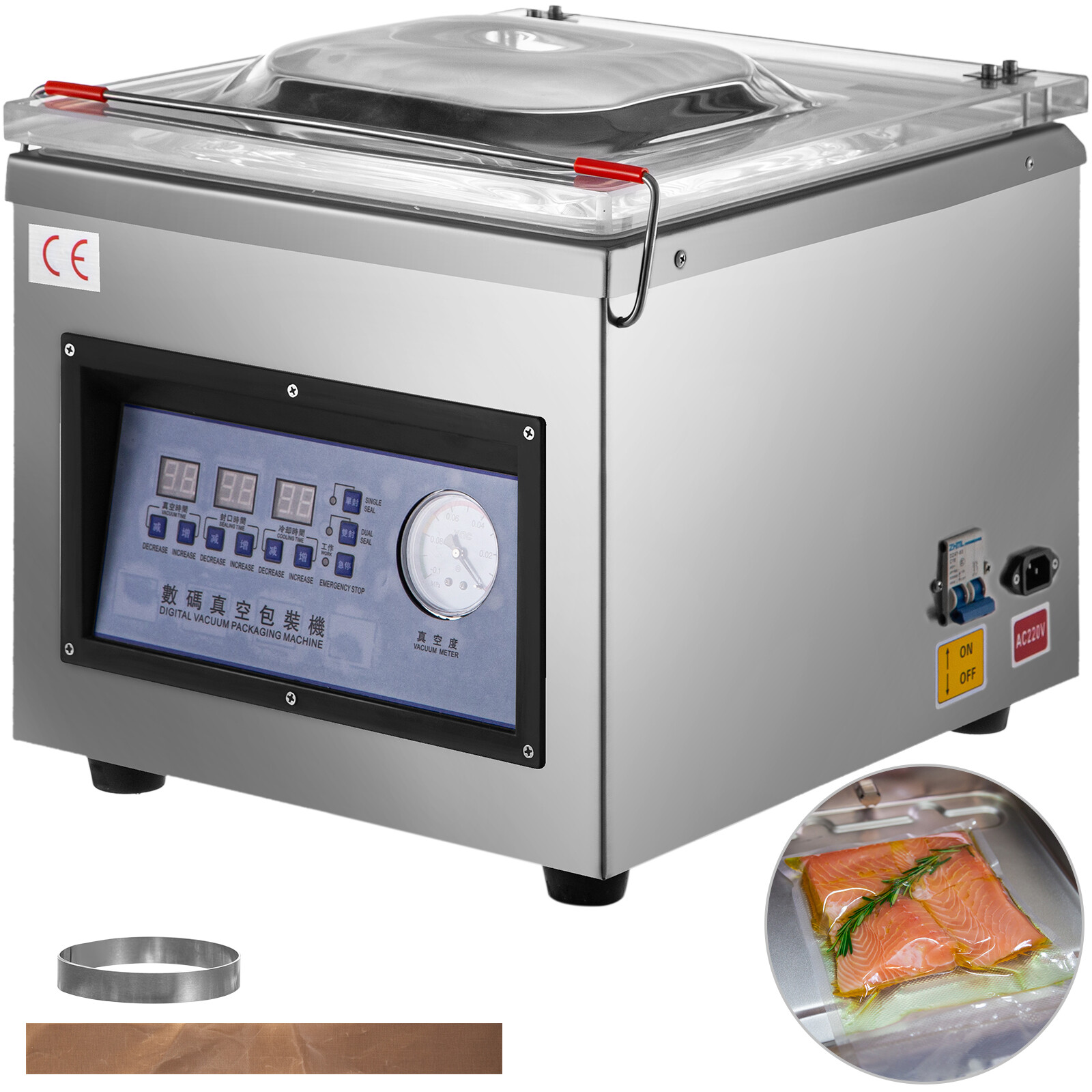 DZ-260C Chamber Vacuum Sealing Packing Machine 320W Commercial Vacuum Sealer