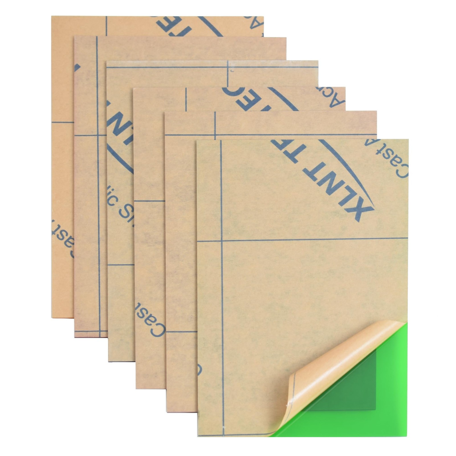 Transparent Green Cast Acrylic Sheets Plexiglass Panel 8×12 Inch 6 PCS