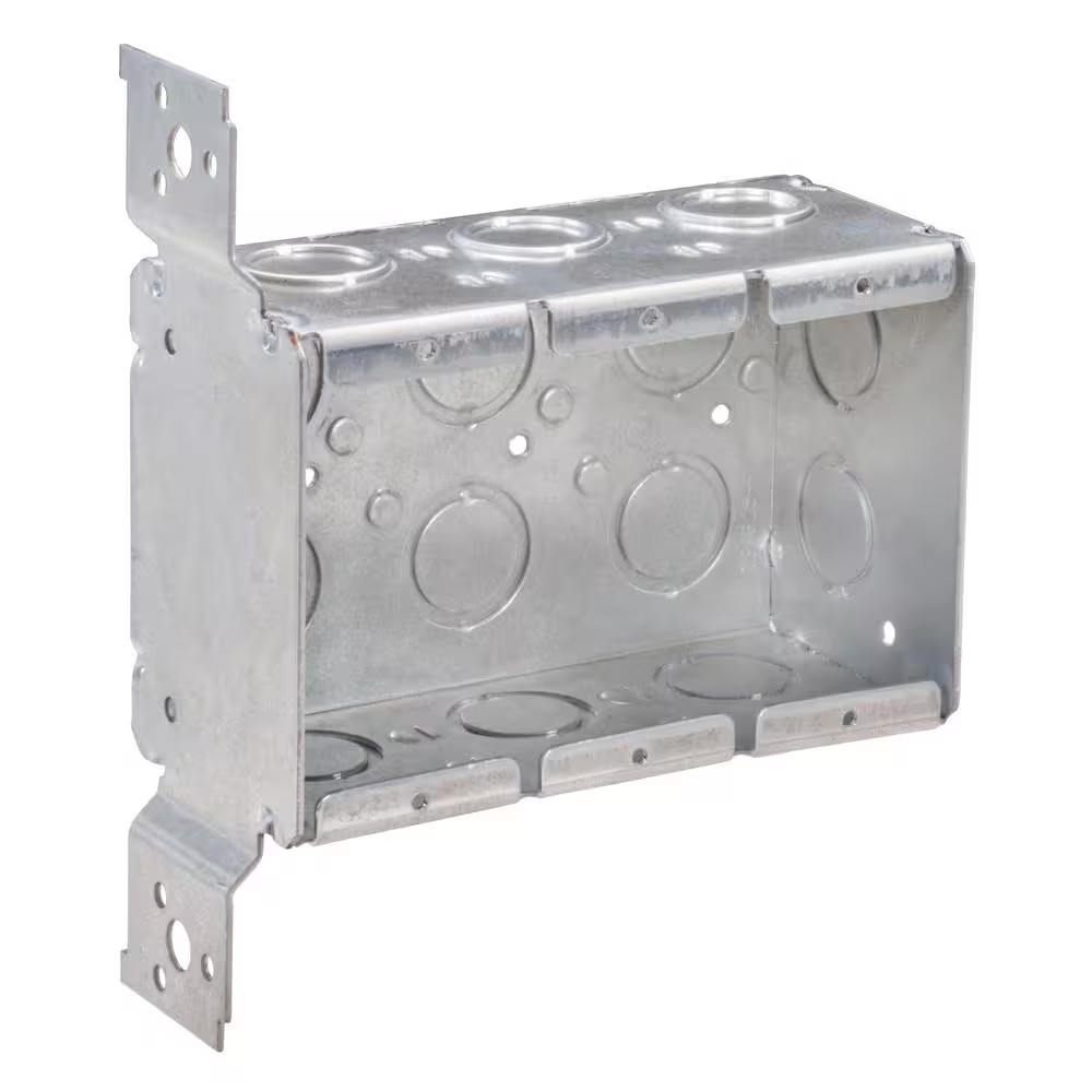 2-1/2 In. D Steel Metallic 3-Gang Welded Switch Box with 14 Cko’S and F Bracket,
