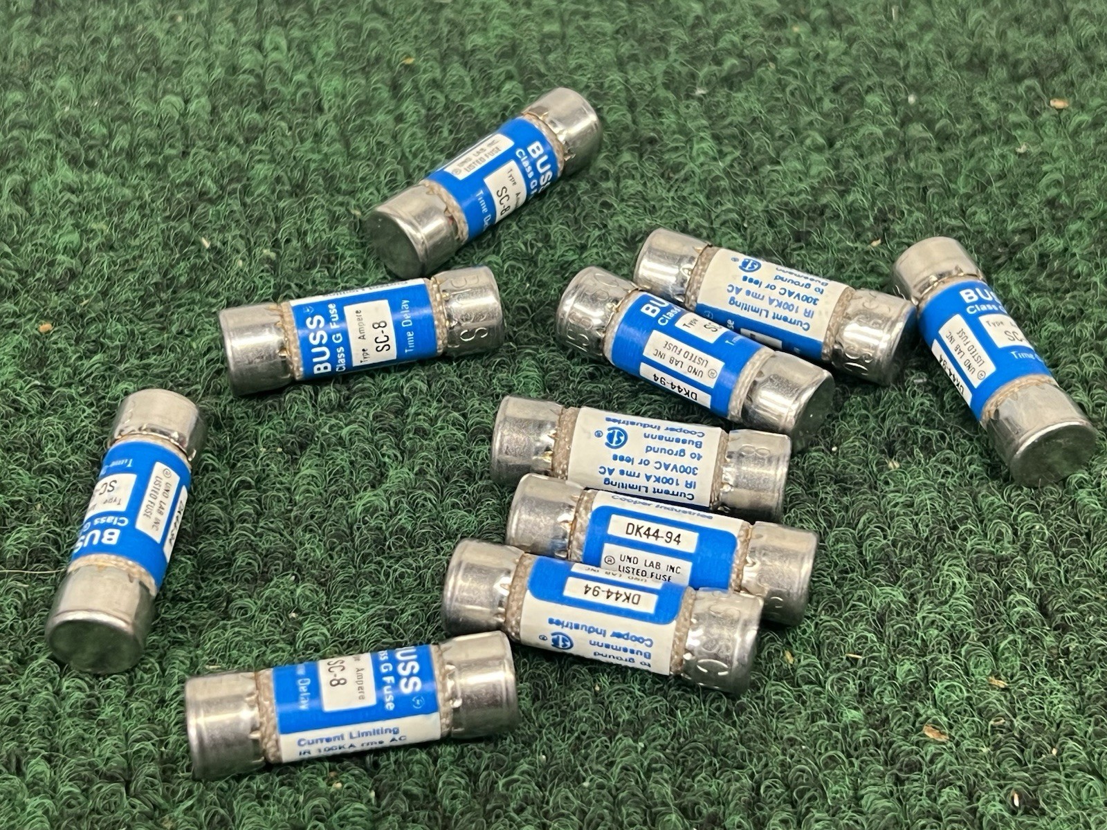 10 Pieces of Bussmann SC-8 General Purpose Buss Class G Fuses New and Tested