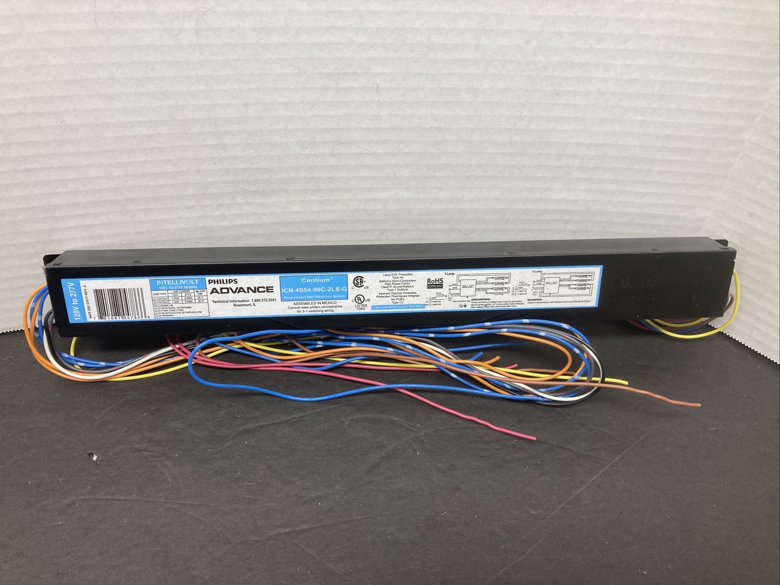 Philips Advance Intellivolt ICN-4S54-90C-2LS-G 120-277V Ballast …Tested…