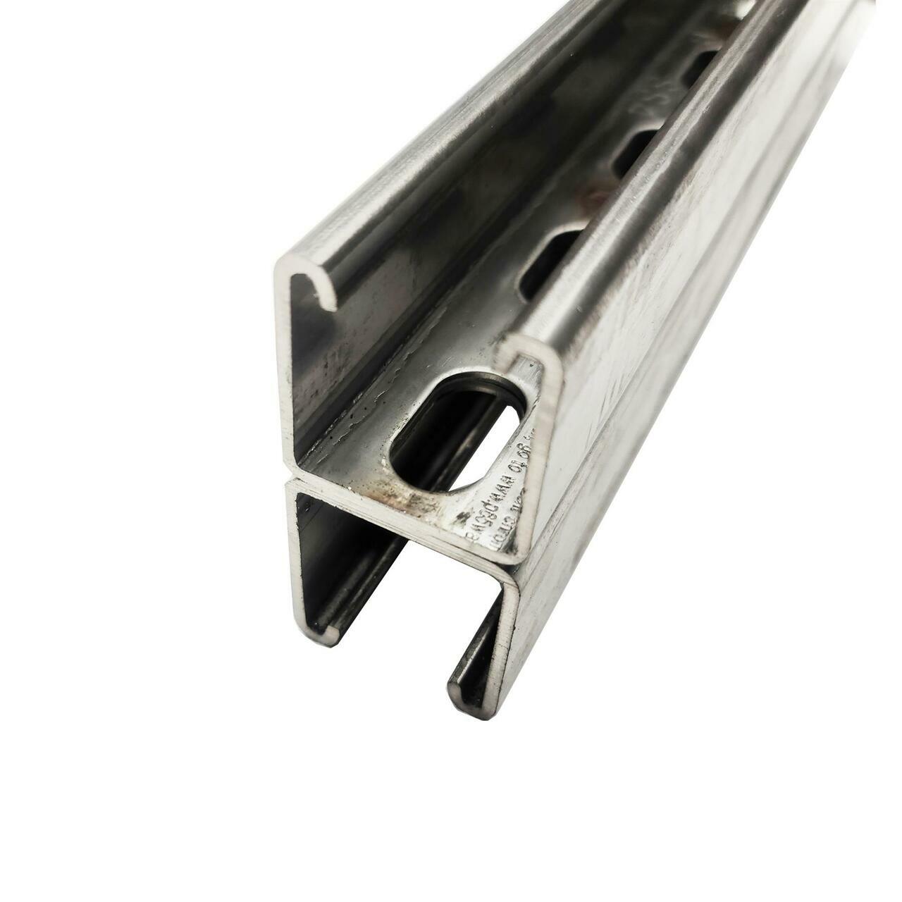 1.625″ x 3.25″, 36 inches, 12 ga., 304 Stainless Steel Back to Back Slotted S…