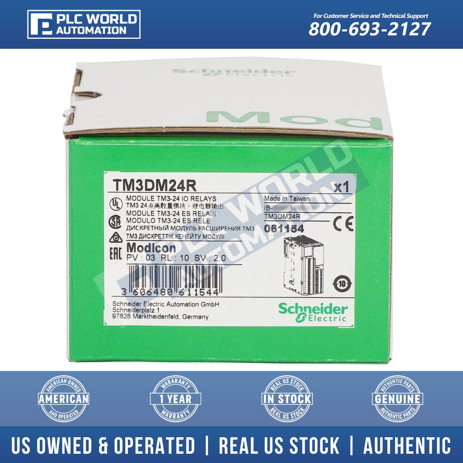 Brand New Schneider TM3DM24R TM3-24 Discrete I/O Module, Latest Date, 2 Year Wty