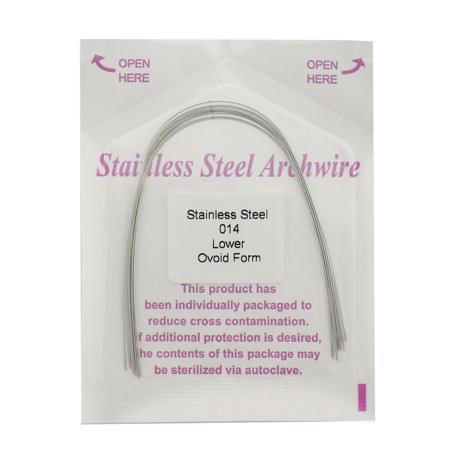 100pcs Dental Orthodontic Arch Wire Stainless Steel Ovoid Form Archwires Round