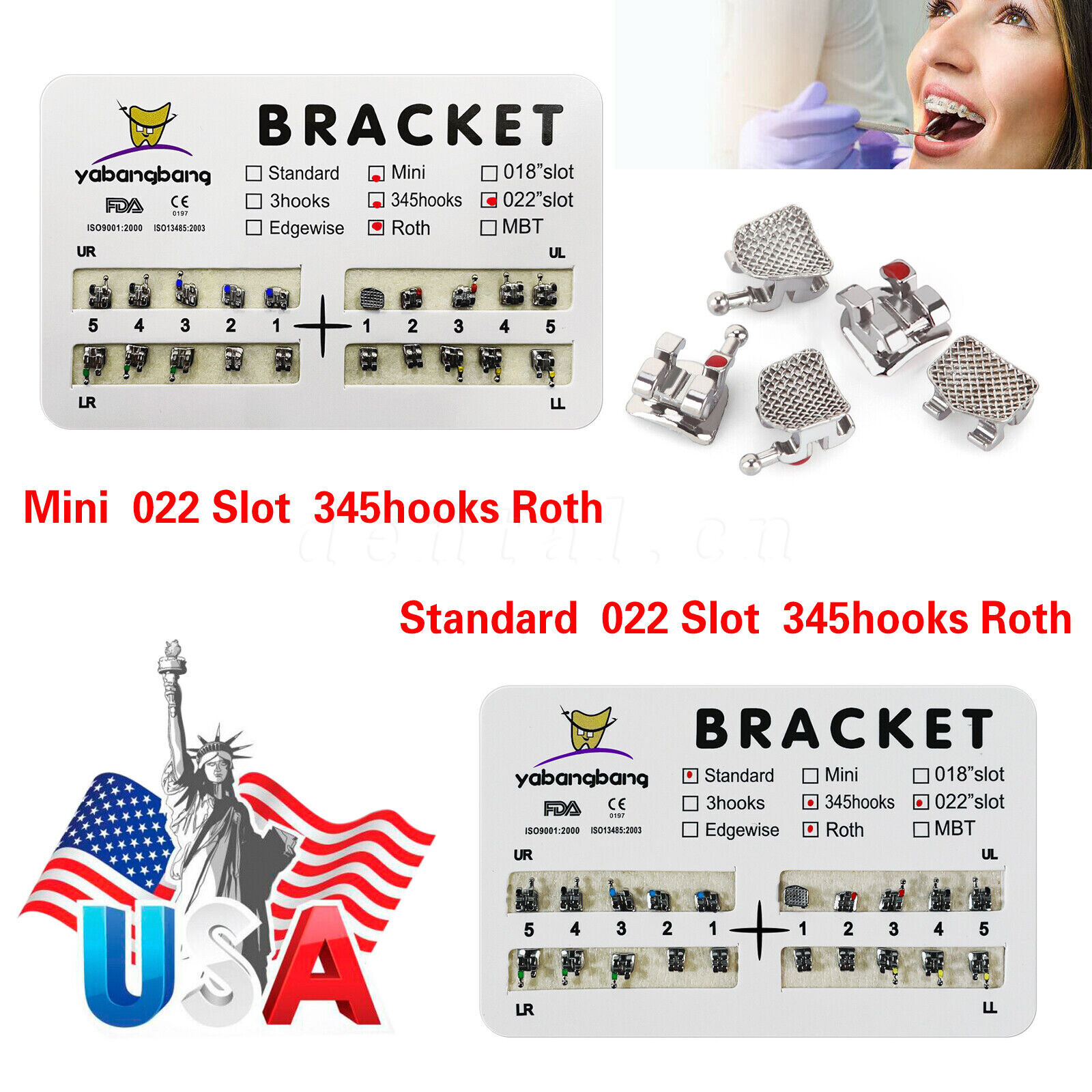 1/ 10Packs Orthodontic Dental Arch Wire Niti Round / Brackets Braces MBT/Roth