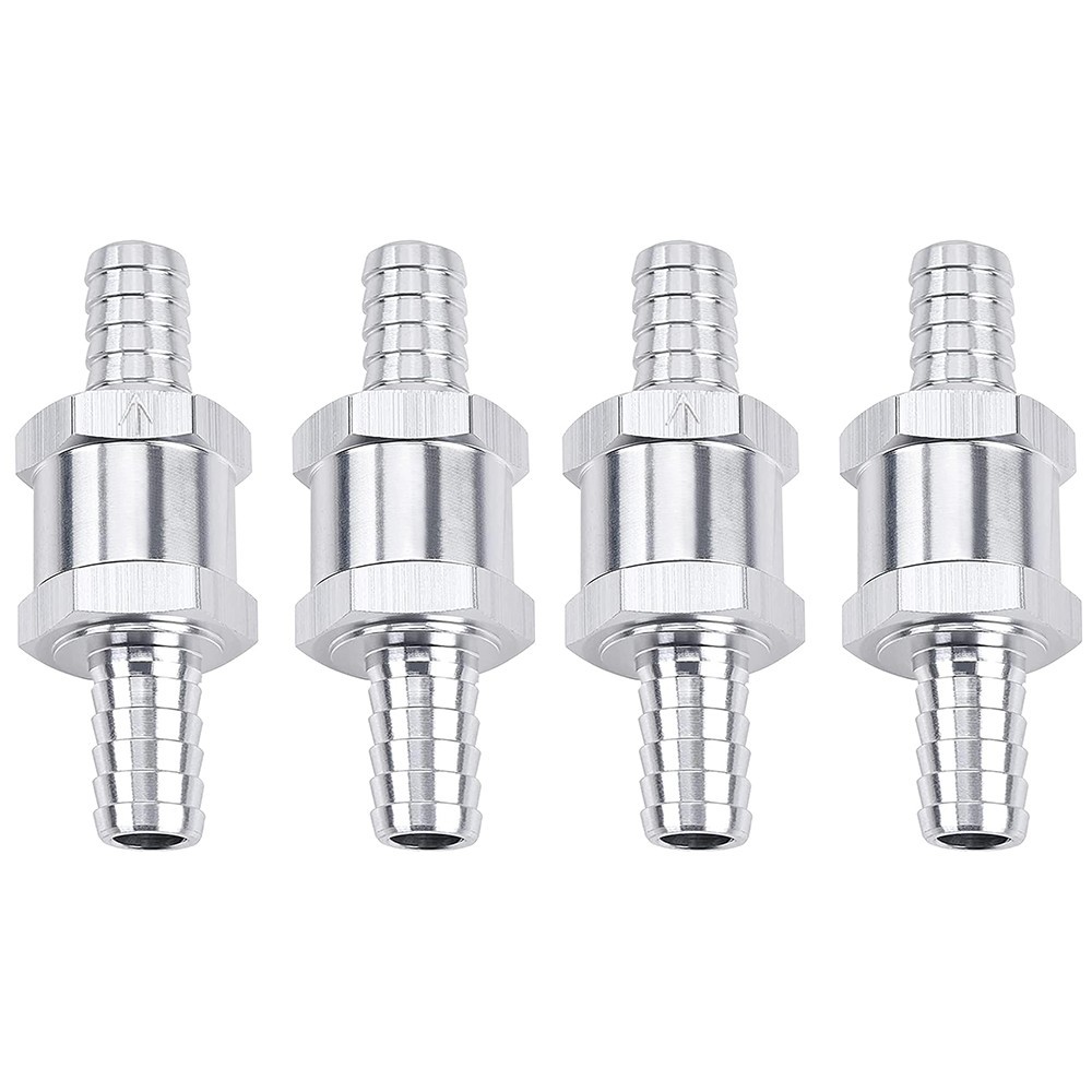 4pcs 12mm 1/2″ Fuel Non-Return One Way Check Valve Petrol Diesel Oil Aluminum