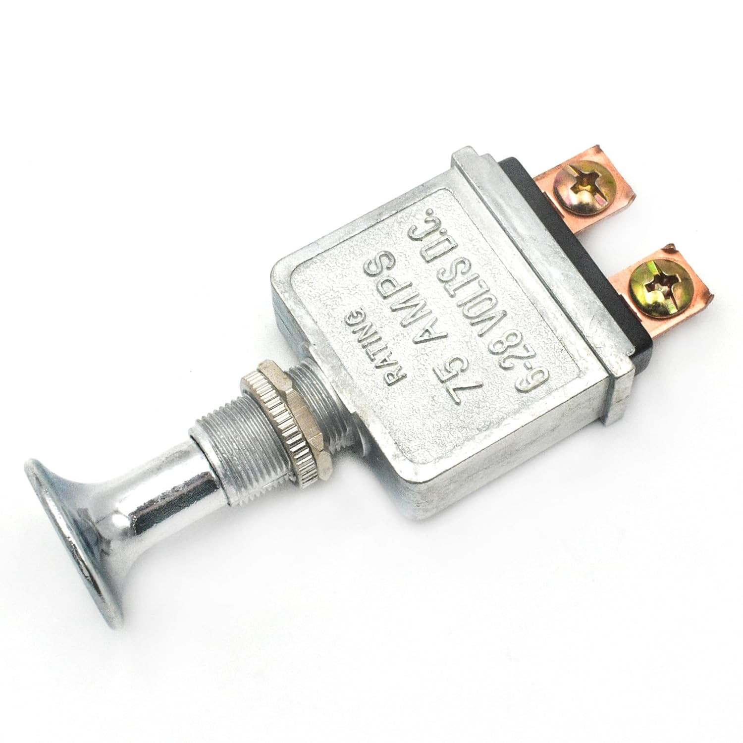 Heavy Duty 75 Amp Push/Pull Switch 6-28V DC 12 Volt 75A SPST, 2 Position On-Off