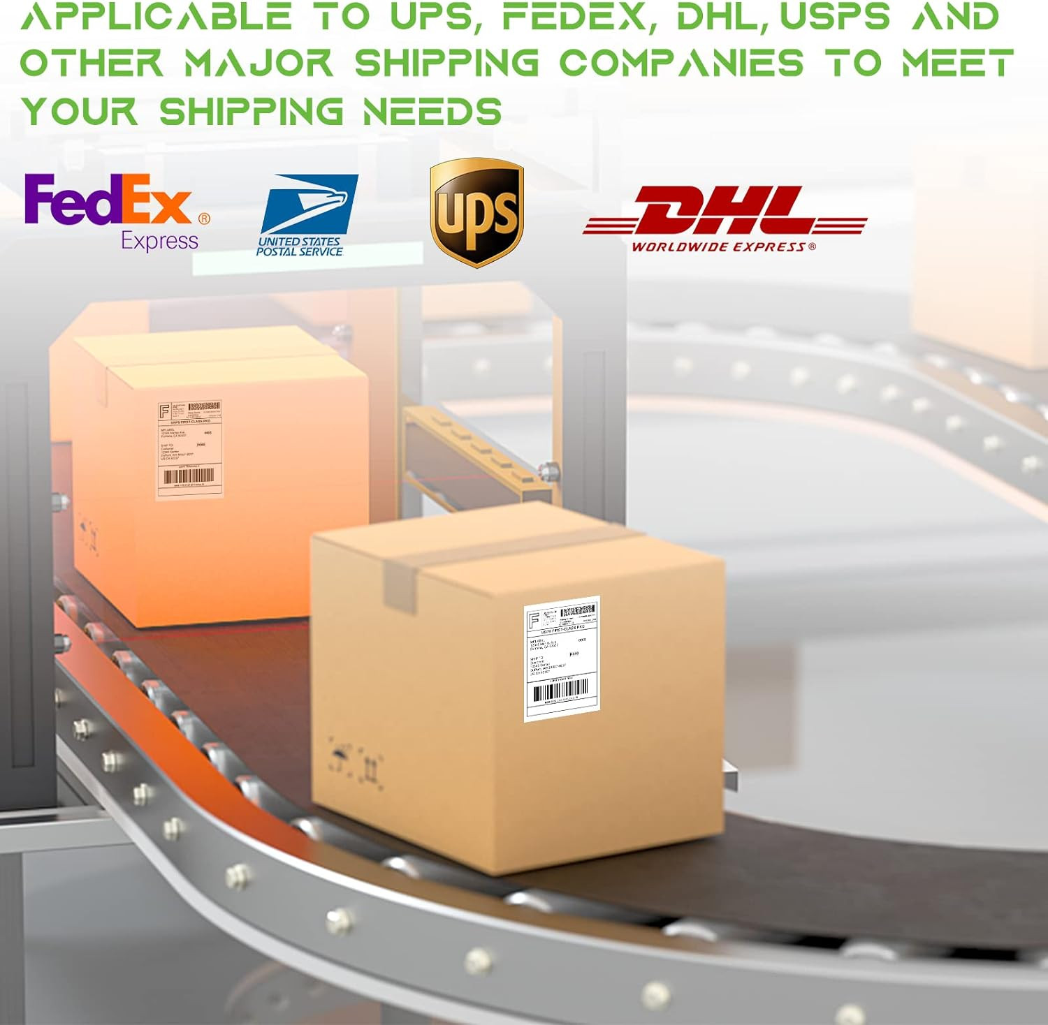 4X6 Direct Thermal Shipping Labels – 4 Rolls of 450 Labels/Roll, Compatible w…