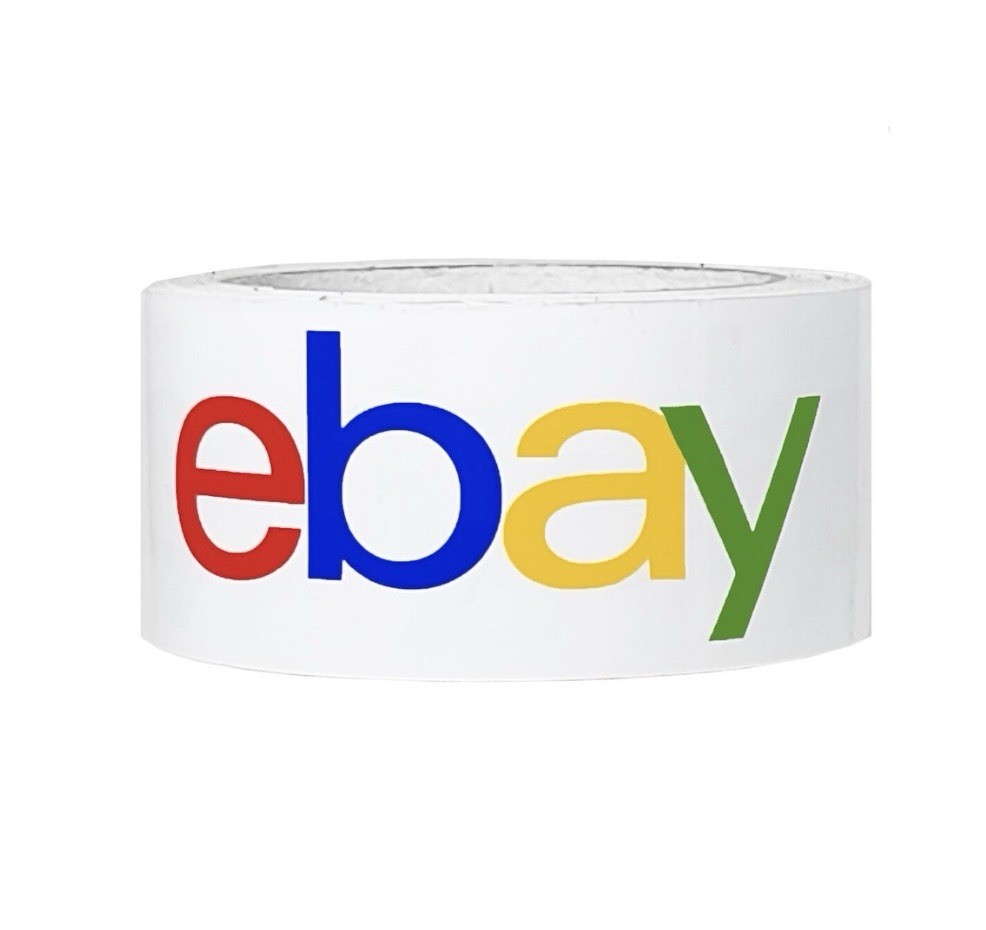 6 Rolls COLOR EBAY BRANDED Packaging Tape Colored Logo Sealed, 75 Yards Each