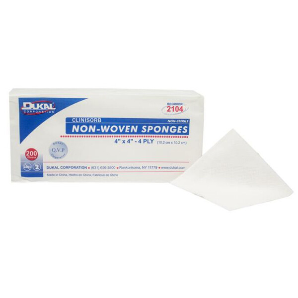 4″x4″ Non-Woven Gauze Pads Sponge for General Purposes, 2104 Dukal Cheapest!