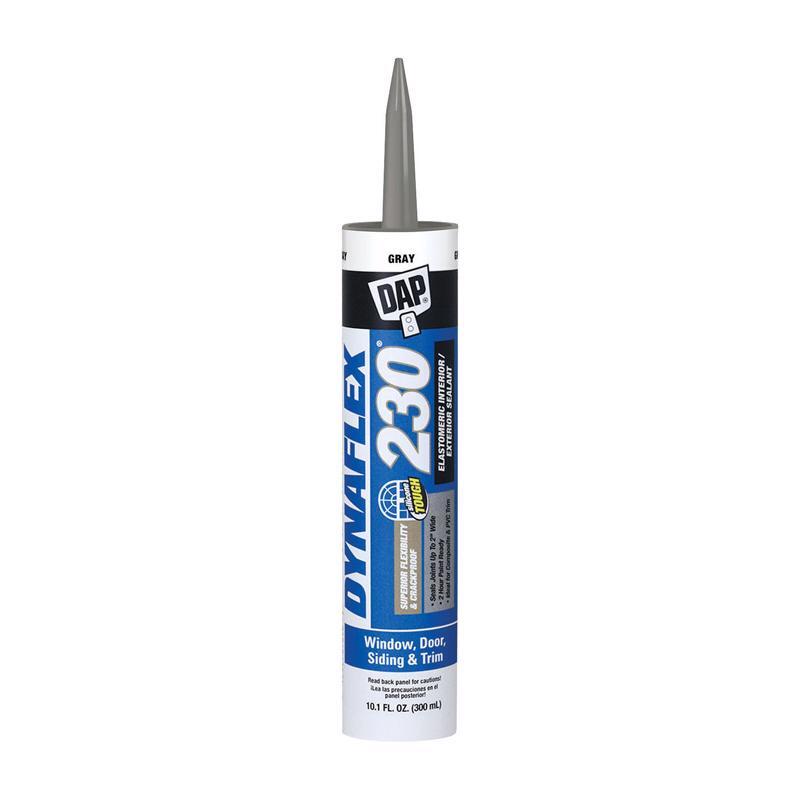 DAP 18286 Gray Dynaflex 230 Premium Elastomeric Sealant 10.1 oz. (Pack of 12)
