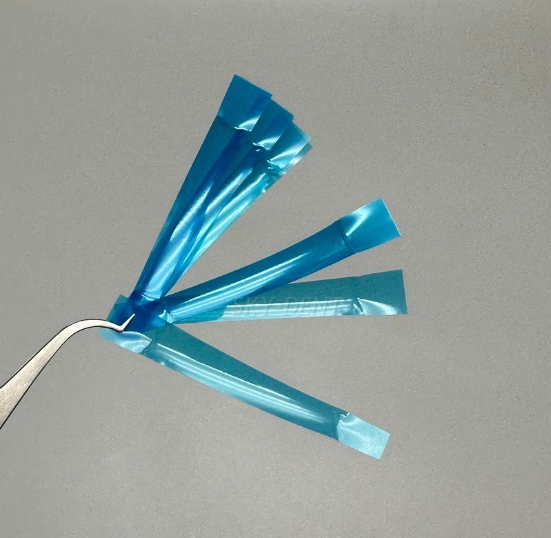 Dental Contoured Anterior Matrix Bands Polyester Blue Strips Matrices System