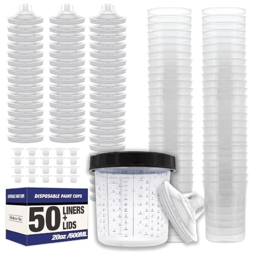 Disposable Paint Spray Cups System 190 Mic | 600ML | 20OZ – 73806