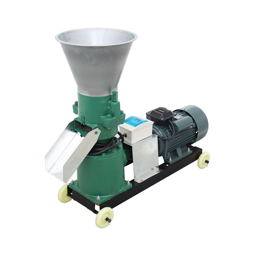 Animal Feed Pellet Mill Machine 8MM Holes Pellet Feed Granulator 2 Rollers 220V