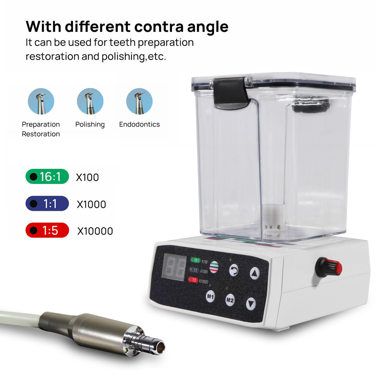 Dental Brushless LED Electric Micro Motor /1:5 Increasing Handpiece for Practice
