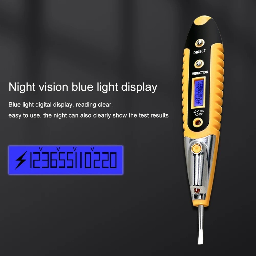Voltage Electric Tester Volt Detector Test Pen AC DC Non-Contact Sensor 12-1000V
