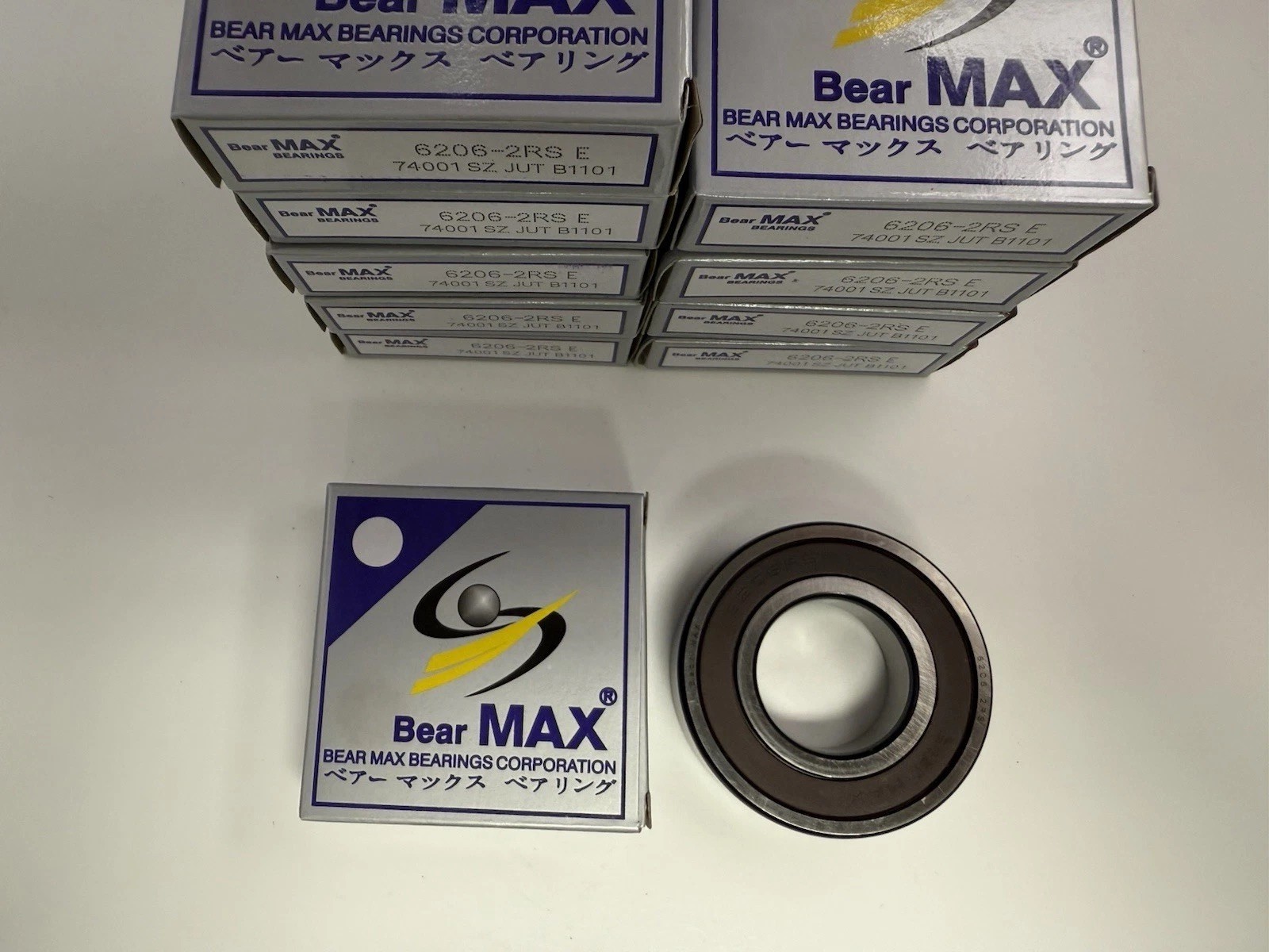 10 pcs BearMAX 6206-2RS 30x62x16mm Rubber Seal Deep Groove Ball Bearings 62062RS