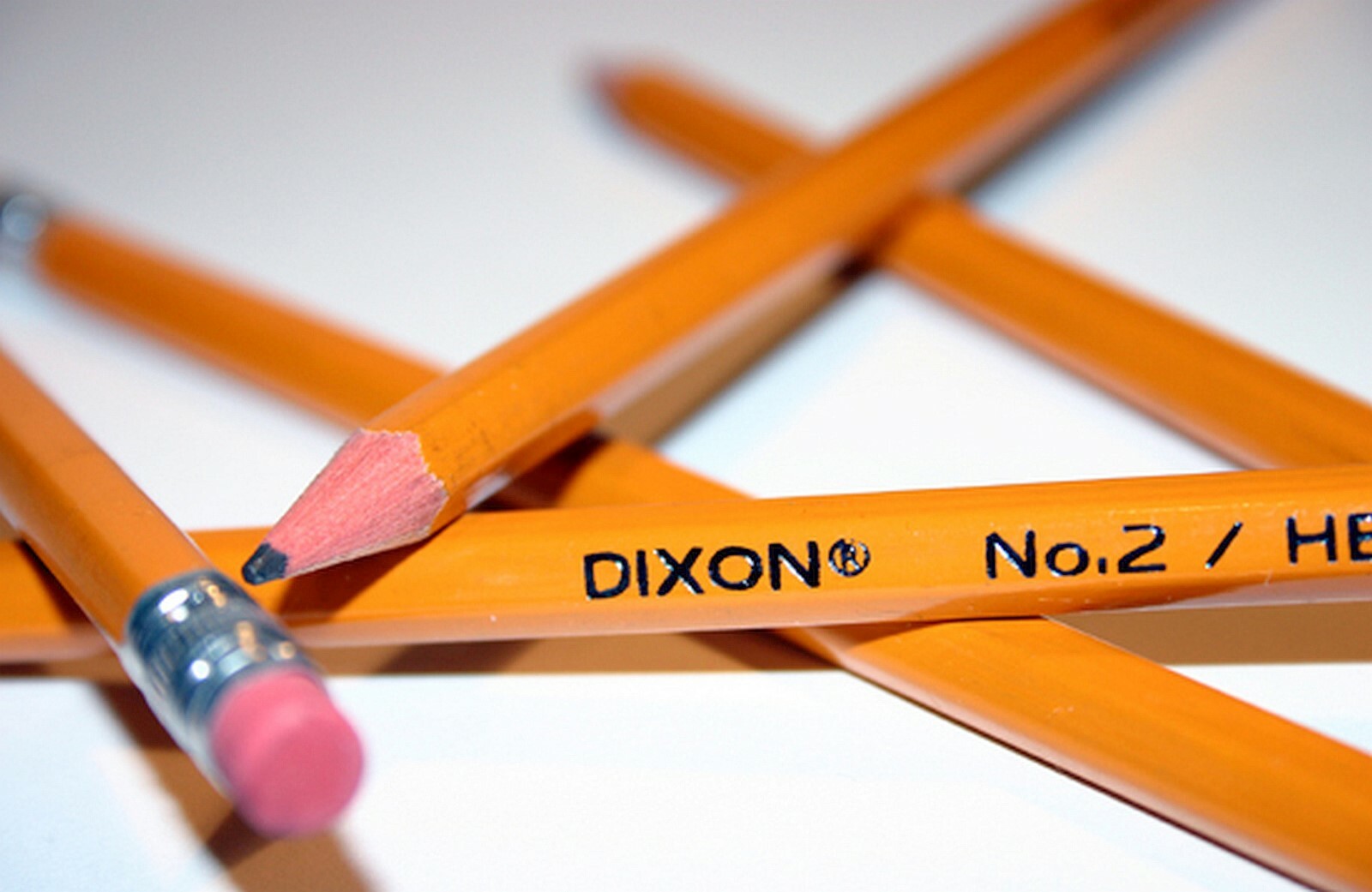 8 pak DIXON #2 PENCILS Woodcase No.2 HB hard black Wood graphite PENCIL number 2