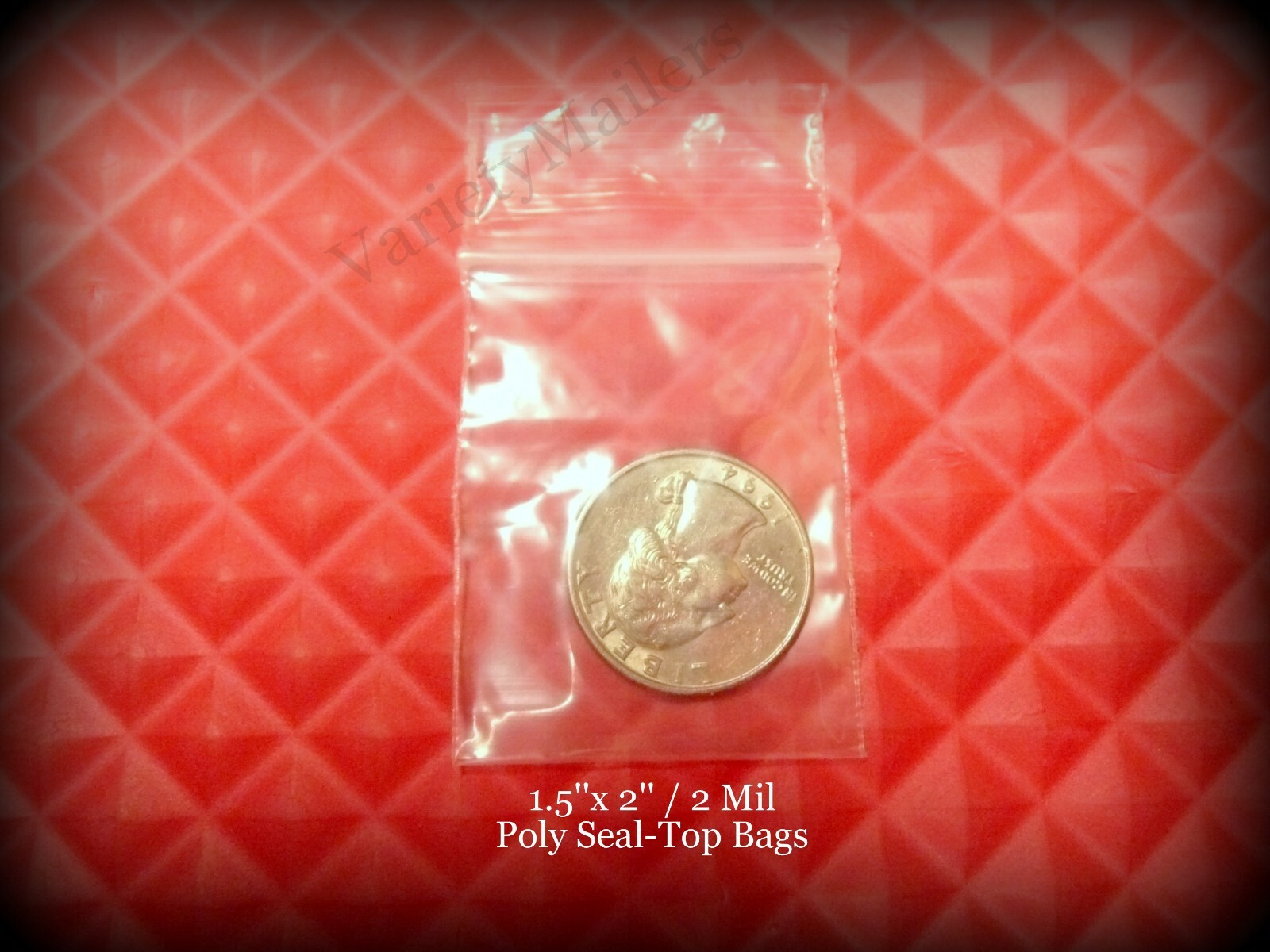 100 Reclosable Storage Bags 1.5×2 Small Clear Zip-Top Baggies 1.5” x 2”