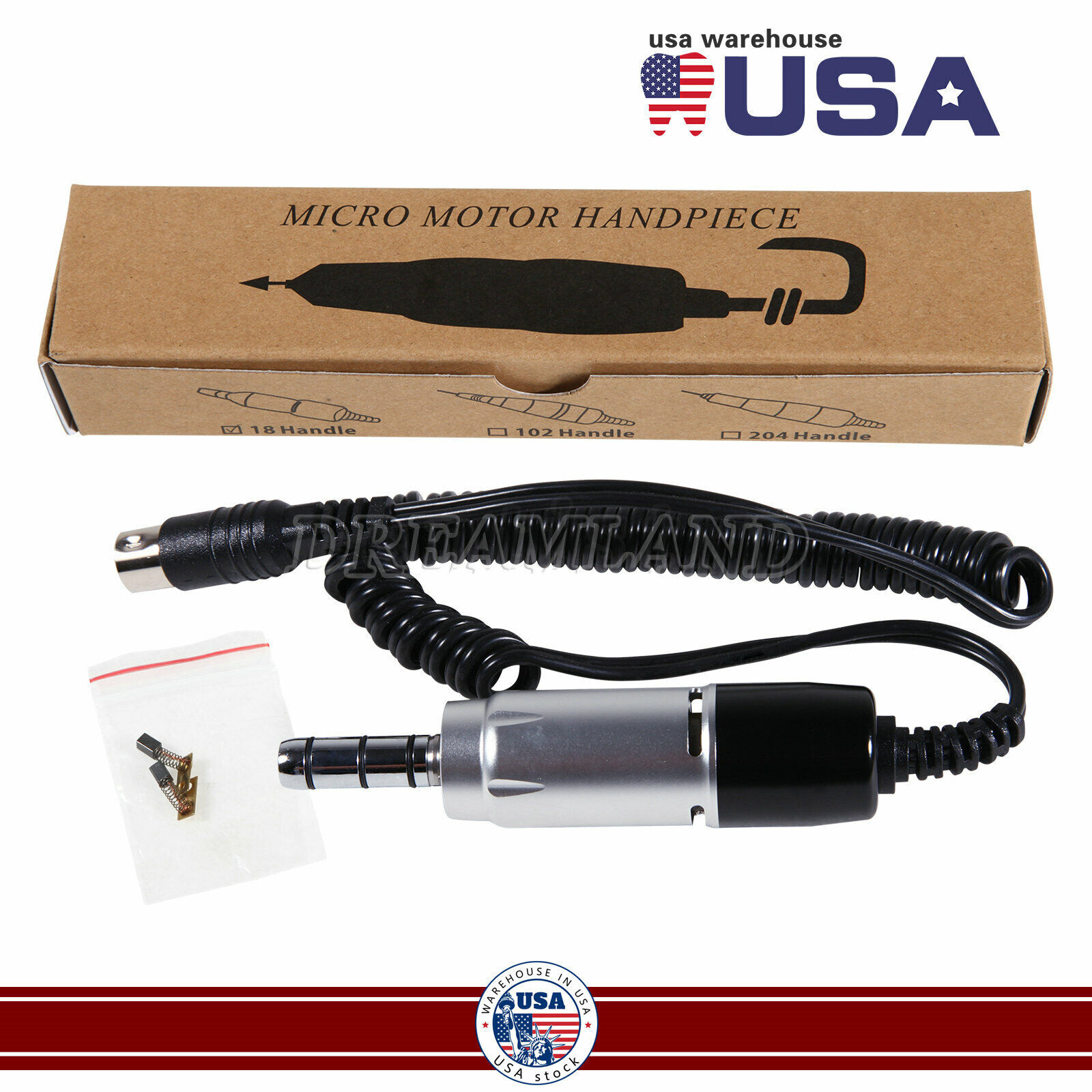 Dental Micro Motor E-Type Connector High Speed Handpiece Standard 35K rpm US