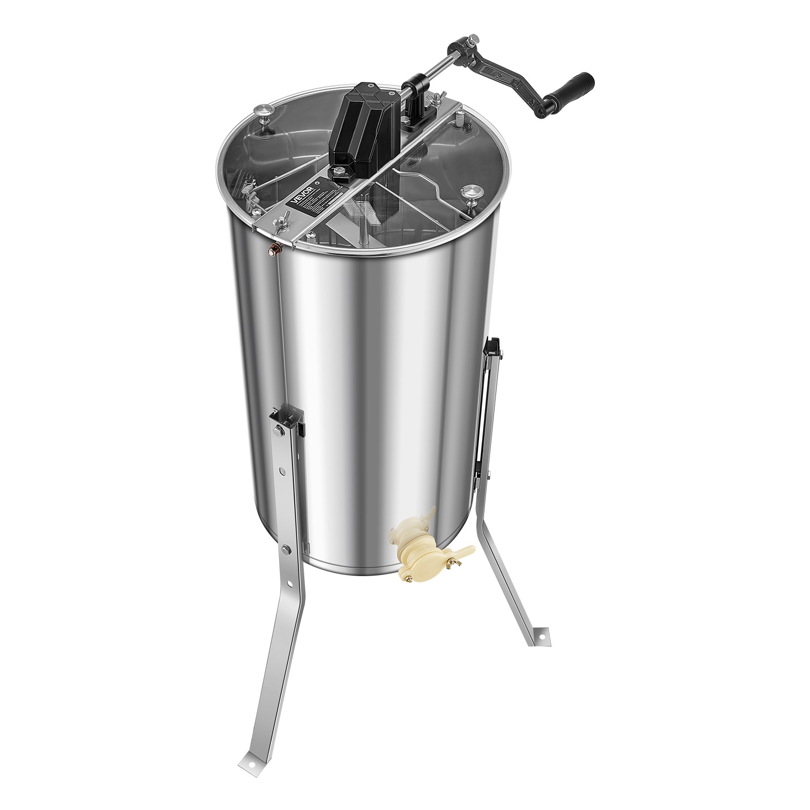 VEVOR Manual Honey Extractor 2Frame Beekeeping Honeycomb Spinner Stainless Steel