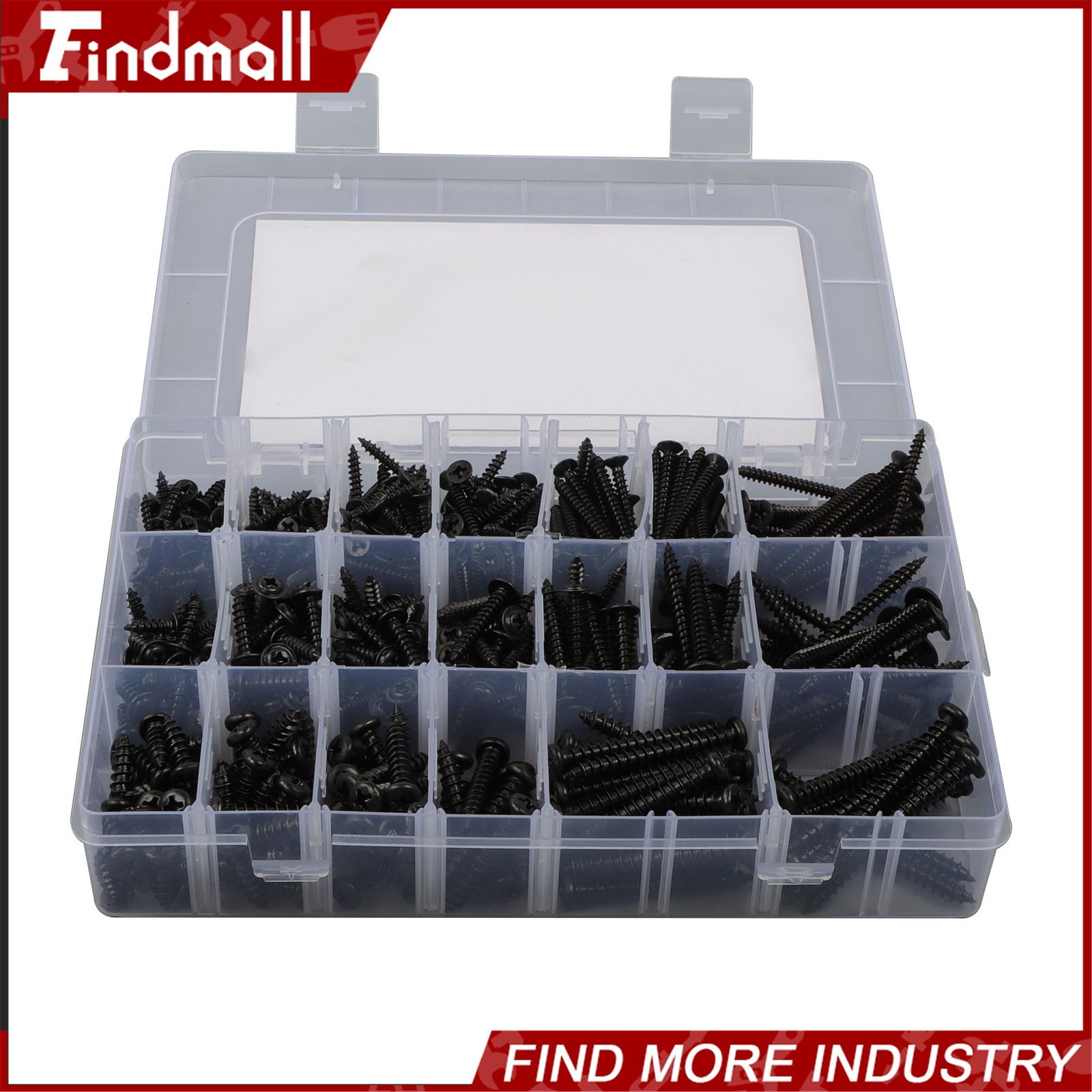 485Pcs Screws Assortment Kit, #6#8#10 Round Head & Truss Head & Flat Head